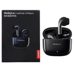 Słuchawki Bluetooth Lenovo ThinkPlus LivePods LP40 Pro Czarne Dokanałowe - Słuchawki - miniaturka - grafika 1
