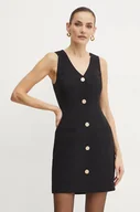 Sukienki - Armani Exchange sukienka kolor czarny mini dopasowana 6DYA34 YN4YZ - miniaturka - grafika 1