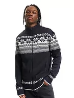 Swetry damskie - Brandit Norweska armia kardigan kurtka wojskowa sweter zima outdoor kurtka zimowa, niebieski, XL - miniaturka - grafika 1