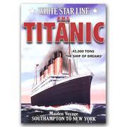 Plakaty - Plakat w stylu retro do salonu Titanic A2 - miniaturka - grafika 1
