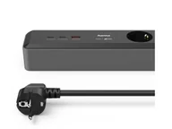 Listwy zasilające - HAMA LISTWA ZASILAJĄCA 3x SCHUKO 1,4M 2xUSB C/A PD 100W - miniaturka - grafika 1