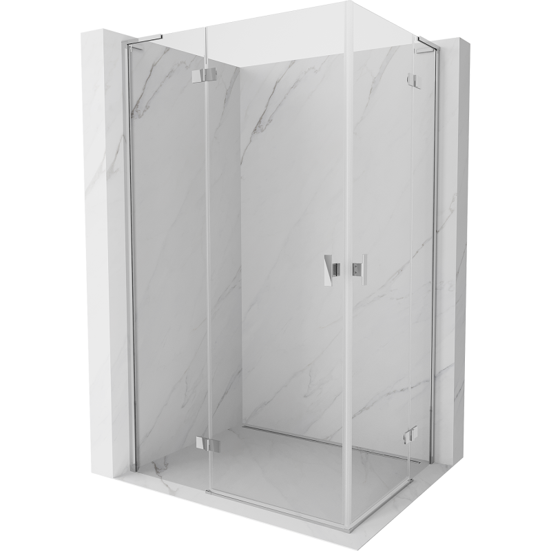 Mexen Mist-H L Duo kabina prysznicowa uchylna 110 x 75 cm, transparent, chrom - 8A5L-110L-075P-01-00