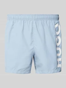 Spodenki kąpielowe o kroju relaxed fit z nadrukiem z logo model ‘ABAS’ - Kąpielówki męskie - miniaturka - grafika 1