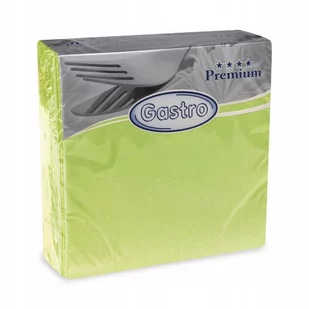 Serwetki Flizelinowe Premium Zielone 40 X 40cm 50sztuk - Naczynia i sztućce jednorazowe - miniaturka - grafika 1