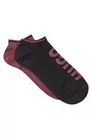 Skarpetki damskie - HUGO Męskie skarpety typu sneakers 2P AS LOGO COL CC dwupak z mieszanki bawełny z logo, ciemnobrązowy, 35-38 EU - miniaturka - grafika 1