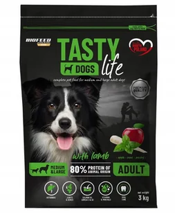 BIOFEED TASTY DOGS LIFE ADULT M&L WITH LAMB 3KG - Sucha karma dla psów BIOFEED TASTY DOGS LIFE ADULT M&L WITH LAMB 3KG - Sucha karma dla psów - miniaturka - grafika 1