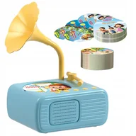 Instrumenty muzyczne dla dzieci - GRAMOFON ZABAWKA MUZYCZNA ELEKTRYCZNA DUŻY ZESTAW DLA DZIECI NAUKI PREZENT - miniaturka - grafika 1