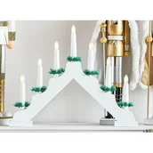 Ozdoby bożonarodzeniowe - Świecznik LED adwentowy biały - miniaturka - grafika 1