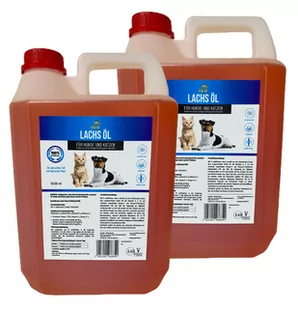 LAB V Olej z łososia dla psów i kotów 2x5000ml (10L) - Suplementy i witaminy dla psów - miniaturka - grafika 1