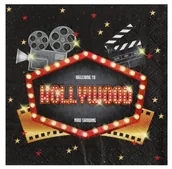 Dekoracje i nakrycia stołu na imprezę - SERWETKI PAPIEROWE HOLLYWOOD 33X33 CM - miniaturka - grafika 1