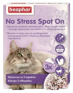 Beaphar No Stress Spot On Krople uspokajające dla kota 3x0.4ml - Suplementy i witaminy dla kotów - miniaturka - grafika 2