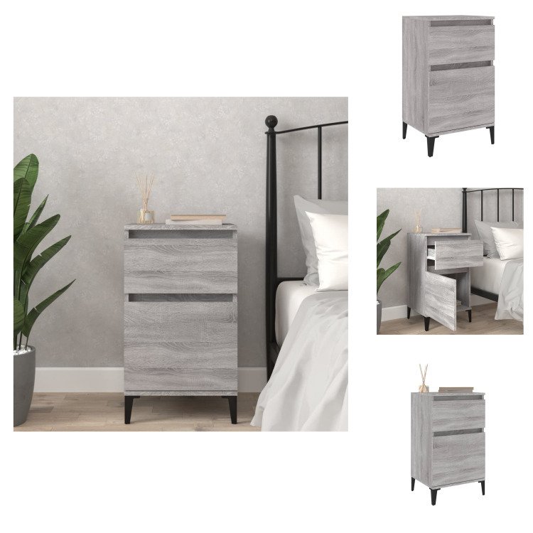 vidaXL Szafka nocna szara Sonoma 40x35x70 cm - Szafki nocne