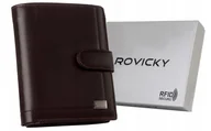 Portfele - Elegancki portfel męski ze skóry naturalnej - Rovicky - miniaturka - grafika 1