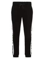 Spodnie męskie - Jack & Jones Spodnie dresowe Mężczyźni Bawełna czarny nadruk, S - miniaturka - grafika 1