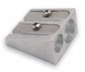 Temperówki - Temperówka Klasyczna Aluminiowa Podwójna Taurus - miniaturka - grafika 1