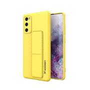 Etui i futerały do telefonów - Wozinsky Kickstand Case elastyczne silikonowe etui z podstawką Samsung Galaxy S20 FE 5G żółty - miniaturka - grafika 1