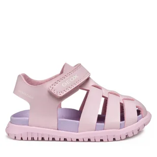 Sandały Geox B Sandal Fusbetto B556BA 000BC C8004 Różowy - Buty dla dziewczynek - miniaturka - grafika 1