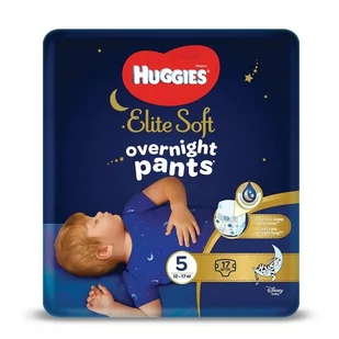 Huggies Elite Soft Overnights Pants 5 12-17 kg pieluchomajtki na noc x 17 szt - Pieluchy - miniaturka - grafika 1