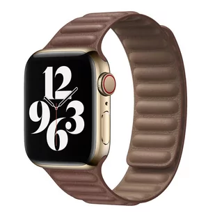 Apple Strado Pasek skórzany opaska do Watch 7 41mm (Brązowy) DNPASLTAW741.BROWN - Akcesoria do smartwatchy - miniaturka - grafika 1