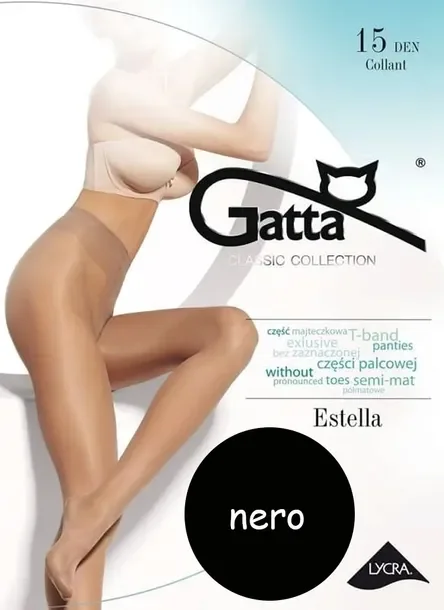 GATTA rajstopy ESTELLA 15 den LYCRA nero # 3 M