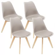Krzesła - 4 krzesła NORDEN beżowe - miniaturka - grafika 1