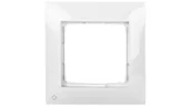 Klawisze i ramki - Kontakt Simon Kontakt_Simon Ramka 1-krotna PREMIUM do puszek karton-gips IP20 / IP44 antybakteryjny biały DRK1/AB11 - miniaturka - grafika 1