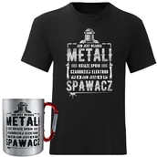 Koszulki męskie - ZESTAW DLA SPAWACZA KOSZULKA MĘSKA NA PREZENT SPAWACZ L + KUBEK METALOWY KOMPLET - miniaturka - grafika 1