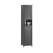 Szafki łazienkowe - Stojąca Słupek Szafka Komoda łazienkowa Koszm na Pranie 2W1 BZR124-DG - miniaturka - grafika 1