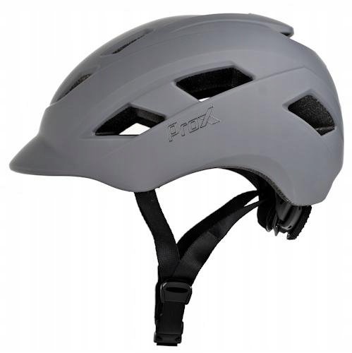Kask rowerowy Prox Town Led rozm. L szary mat