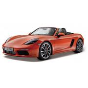 Sport i wypoczynek - Porsche 718 Boxster Orange 1:24 BBURAGO Nowa - miniaturka - grafika 1