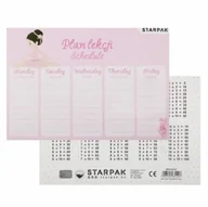 Szkolne artykuły papiernicze - Plan lekcji z tabliczką mnożenia Balerina (25szt) - STARPAK - miniaturka - grafika 1