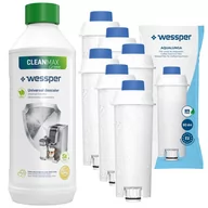 Akcesoria i części do ekspresów do kawy - Filtr Wessper aqualunga x6 + odkamieniacz Cleanmax 0,5l Green dla Delonghi - miniaturka - grafika 1