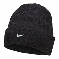 Czapki damskie - Czapka czarna Zimowa Nike DV3352-010 r. uniwersalny beanie - miniaturka - grafika 1