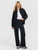 Spodnie sportowe damskie - 4F Spodnie dresowe z prostymi nogawkami damskie - czarne XS - miniaturka - grafika 1