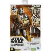 Figurki dla dzieci - Hasbro, Star Wars Mandalorian, figurka kolekcjonerska Mandalorian z Grogu, figurka z dźwiekiem, F5194 - miniaturka - grafika 1