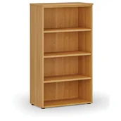 Regały biurowe - Regał biurowy PRIMO WOOD, 1434 x 800 x 420 mm, buk - miniaturka - grafika 1