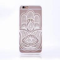 Etui i futerały do telefonów - Etui na telefon komórkowy Mandala do Samsung Galaxy S6 Edge Design Etui ochronne Motyw Ręka Fatima Pokrowiec Bumper Biały - miniaturka - grafika 1