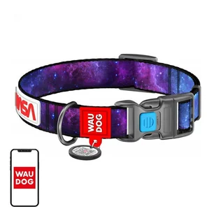 Obroża nylonowa z kodem QR dla psa Waudog "NASA21", rozmiar M, szer. 20 mm Waudog - Obroże dla psów - miniaturka - grafika 1