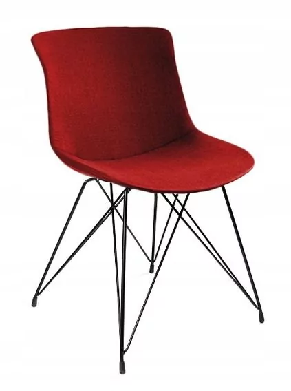 UniqueMeble Krzesło do jadalni, salonu, easy br, czerwony