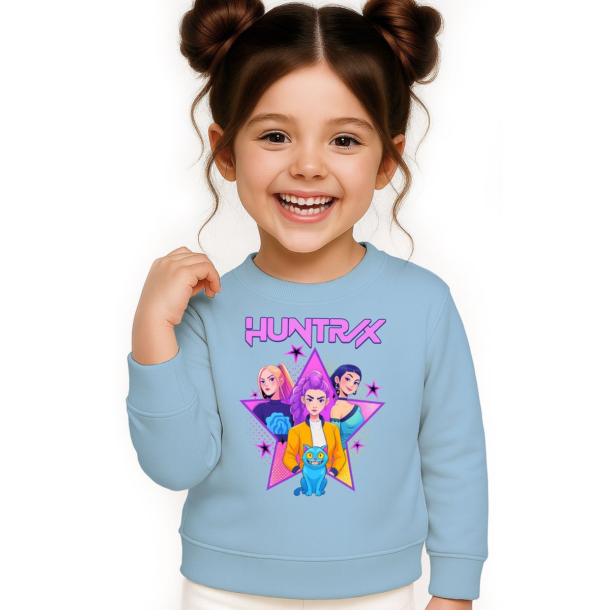 BLUZA DZIECIĘCA KPOP DEMON HUNTERS HUNTRIX 122-128 BAWEŁNIANA JAKOŚĆ