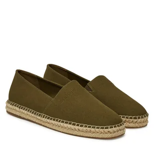 Espadryle Calvin Klein Espadrille Cv Logo HM0HM01808 Khaki - Espadryle męskie - miniaturka - grafika 1