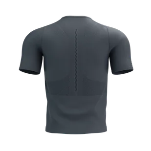 COMPRESSPORT Koszulka biegowa TRAIL HALF-ZIP FITTED SS TOP magent/white - Koszulki sportowe męskie - miniaturka - grafika 5