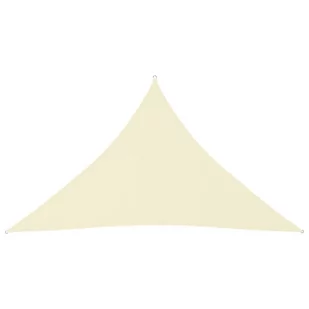 vidaXL Lumarko Żagiel ogrodowy, tkanina Oxford, trójkątny, 2,5x2,5x3,5 m, krem! 135224 - Parasole ogrodowe - miniaturka - grafika 1