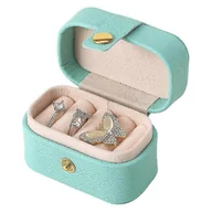 Biżuteria - akcesoria - Pudełko na pierścionki, małe, podróżne pudełko na biżuterię, organizer, mini etui na biżuterię, przenośne pudełko do przechowywania pierścionków - miniaturka - grafika 1
