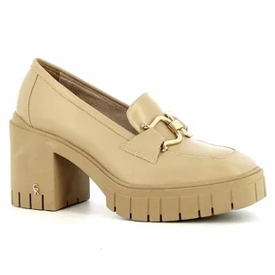 Beżowe mokasyny damskie CARINII - Carinii - Mokasyny damskie - miniaturka - grafika 1