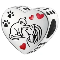 Charmsy - Charms do Pandora - CHARMS PRZYJACIEL KOT - miniaturka - grafika 1