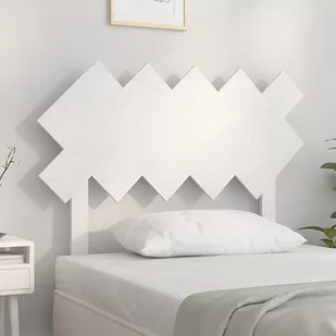 Lumarko Wezgłowie łóżka, białe, 104 x 3 x 80,5 cm, lite drewno sosnowe - Inne meble do sypialni - miniaturka - grafika 1