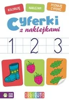 Zielona Sowa Kolorowa Akademia. Cyferki z naklejkami praca zbiorowa - Książki edukacyjne - miniaturka - grafika 2