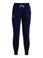 Spodnie sportowe damskie - Under Armour Spodnie dresowe w kolorze granatowym - miniaturka - grafika 1
