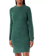 Sukienki - Bestseller A/S Damska sukienka Pcellen Ls O-Neck Knit Dress Noos Bc, Trekking Green, L - miniaturka - grafika 1